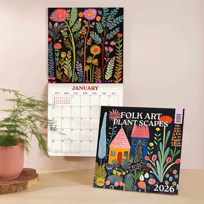 2026 Wall Calendar | Folk Art Plantscapes by Good Tuesday