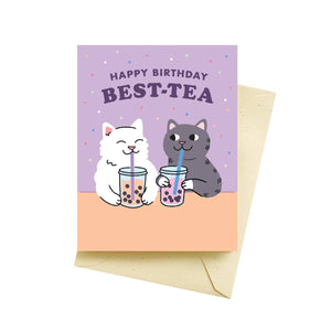 Best Tea Cats Birthday Cards by Seltzer Goods