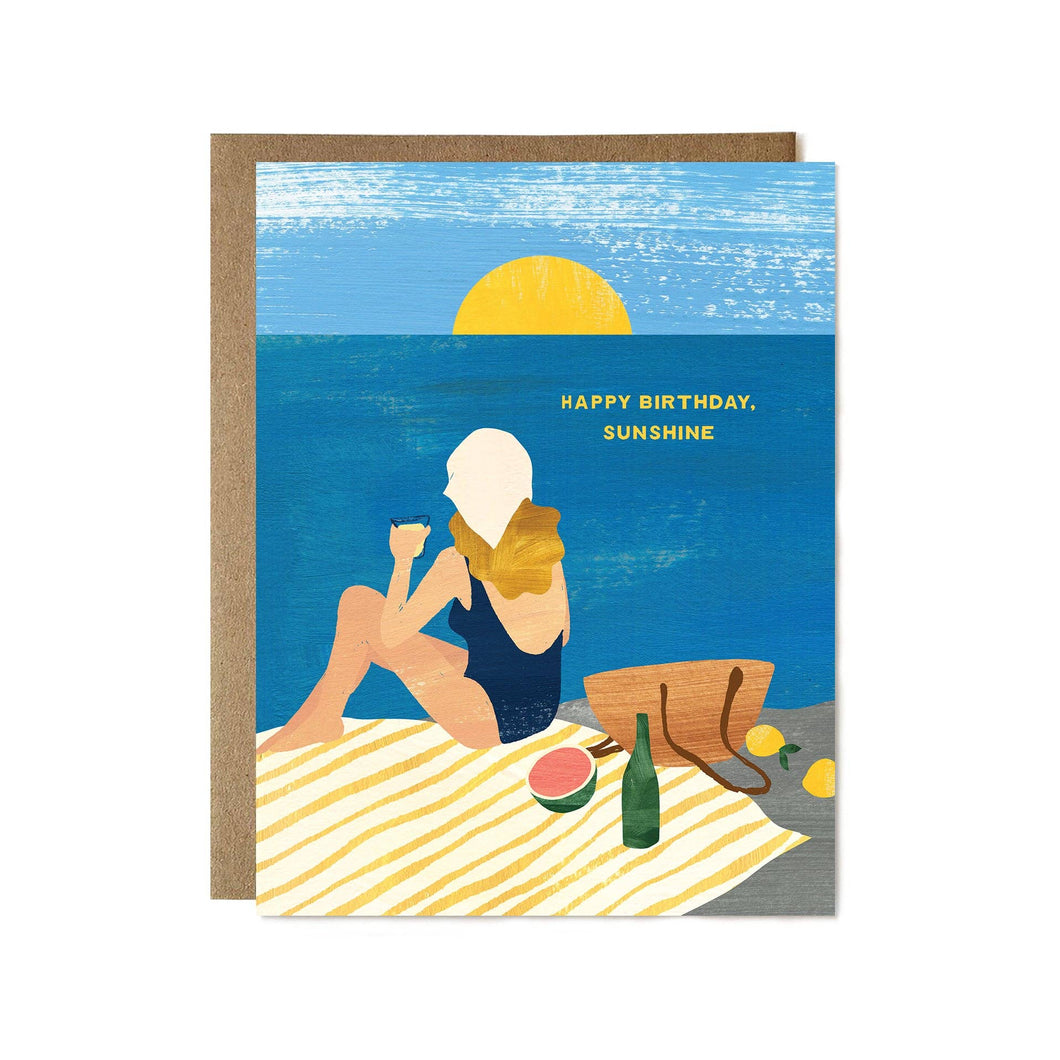 Happy Birthday, Sunshine Card by Ula Bloom