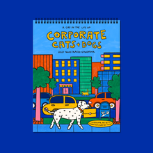 2027 illustrated wall calendar: a day in the life of corporate cats + dogs by Gab Art & Design