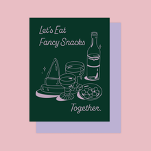 Let's Eat Fancy Snacks - Invitation / Greeting Card by Mel Andrel