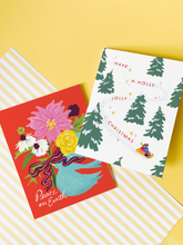 Jolly Sledding – Classic Christmas Card by Karen Schipper