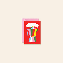 Espresso – Retro Coffee Mini Note Card by Karen Schipper