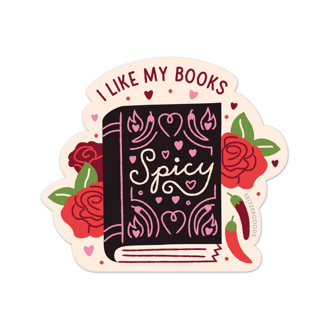 Spicy Books Sticker by Seltzer Goods