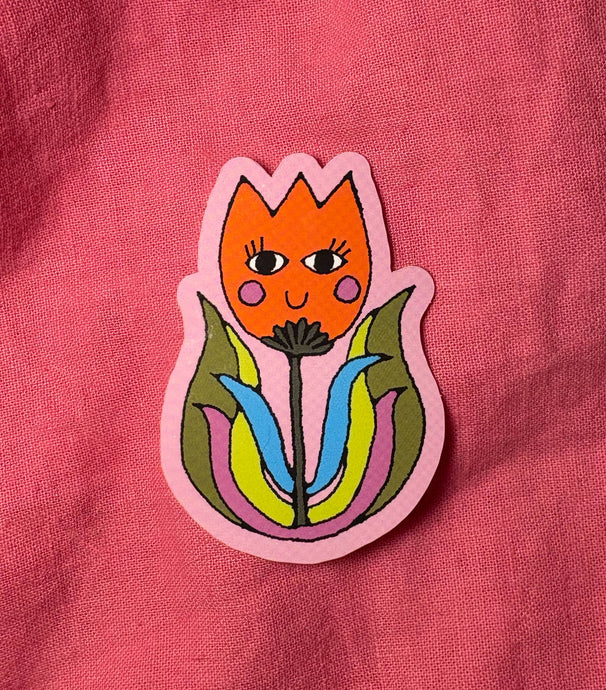 Sticker - Silly Tulip by Ash & Chess