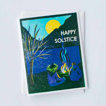 Happy Solstice Fireside Letterpress Card by Heartell Press