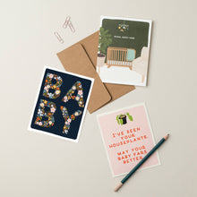 Floral Hello Baby Card by Slightly Stationery