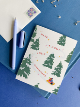 Jolly Sledding – Classic Christmas Card by Karen Schipper