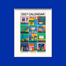 2027 illustrated wall calendar: a day in the life of corporate cats + dogs by Gab Art & Design