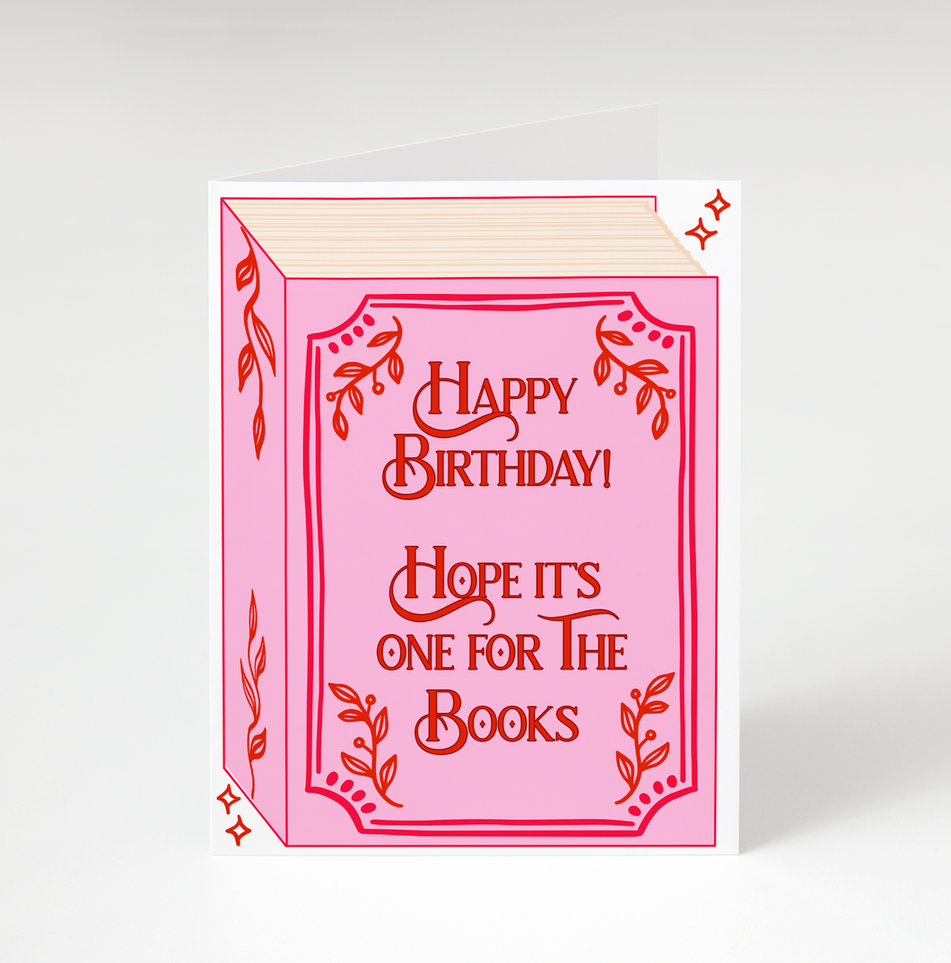 One For The Books Birthday Card by Bon Femmes