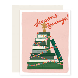 Book Tree Season's Readings | Holiday Card by Slightly Stationery