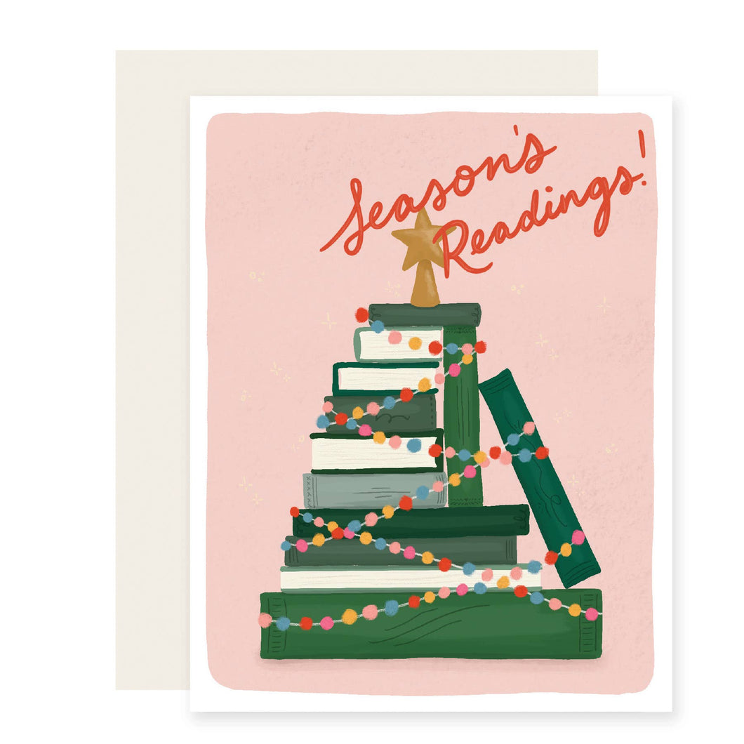 Book Tree Season's Readings | Holiday Card by Slightly Stationery