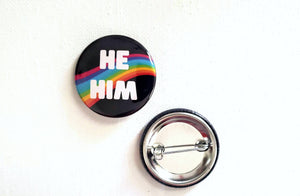 Pronouns Pinback Buttons by Happy Words Studio