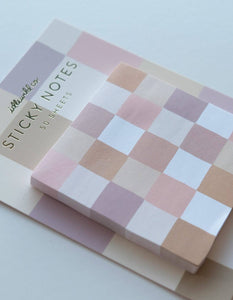 Nude Checks Die-Cut Sticky Note Pad by Idlewild Co.