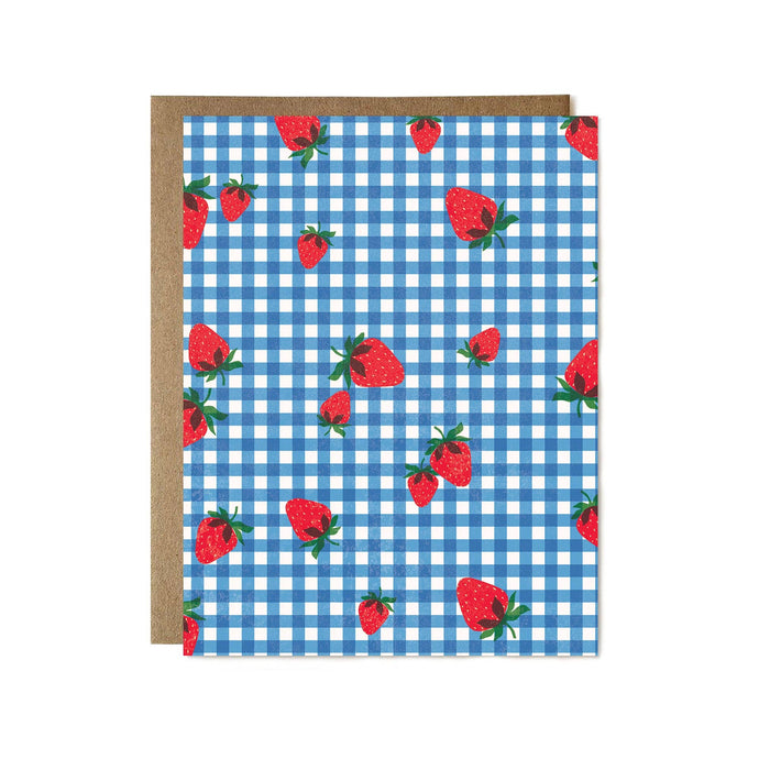 Strawberry Picnic Greeting Card by Ula Bloom