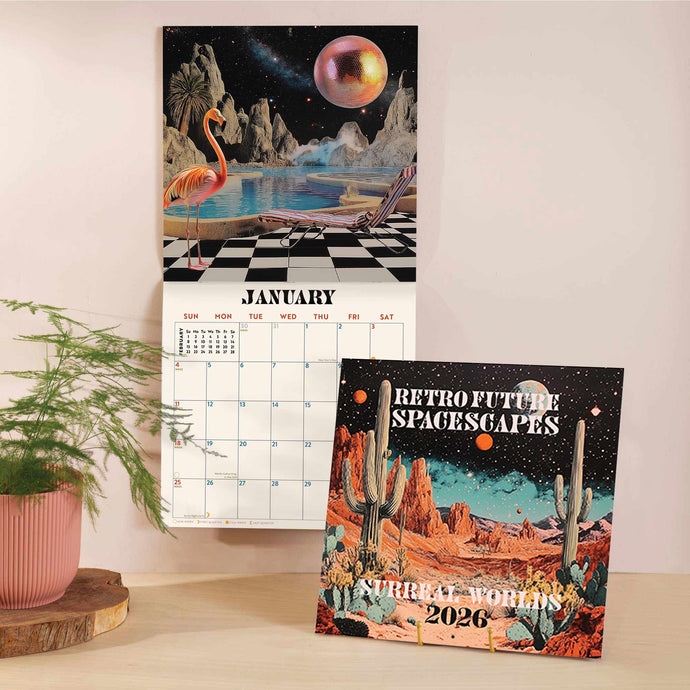 2026 Retro Future Spacescapes Calendar | Sunday Start by Good Tuesday