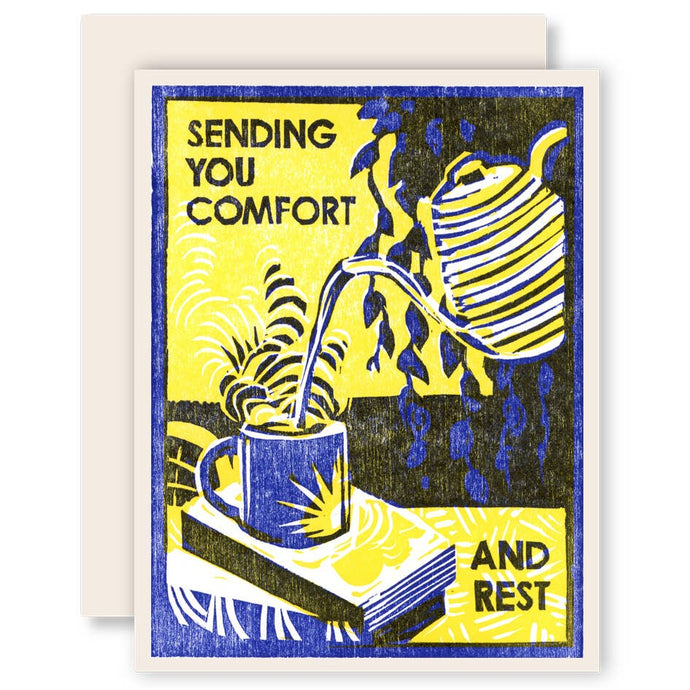 Sending You Comfort and Rest (Hot Tea and a Good Book) by Heartell Press