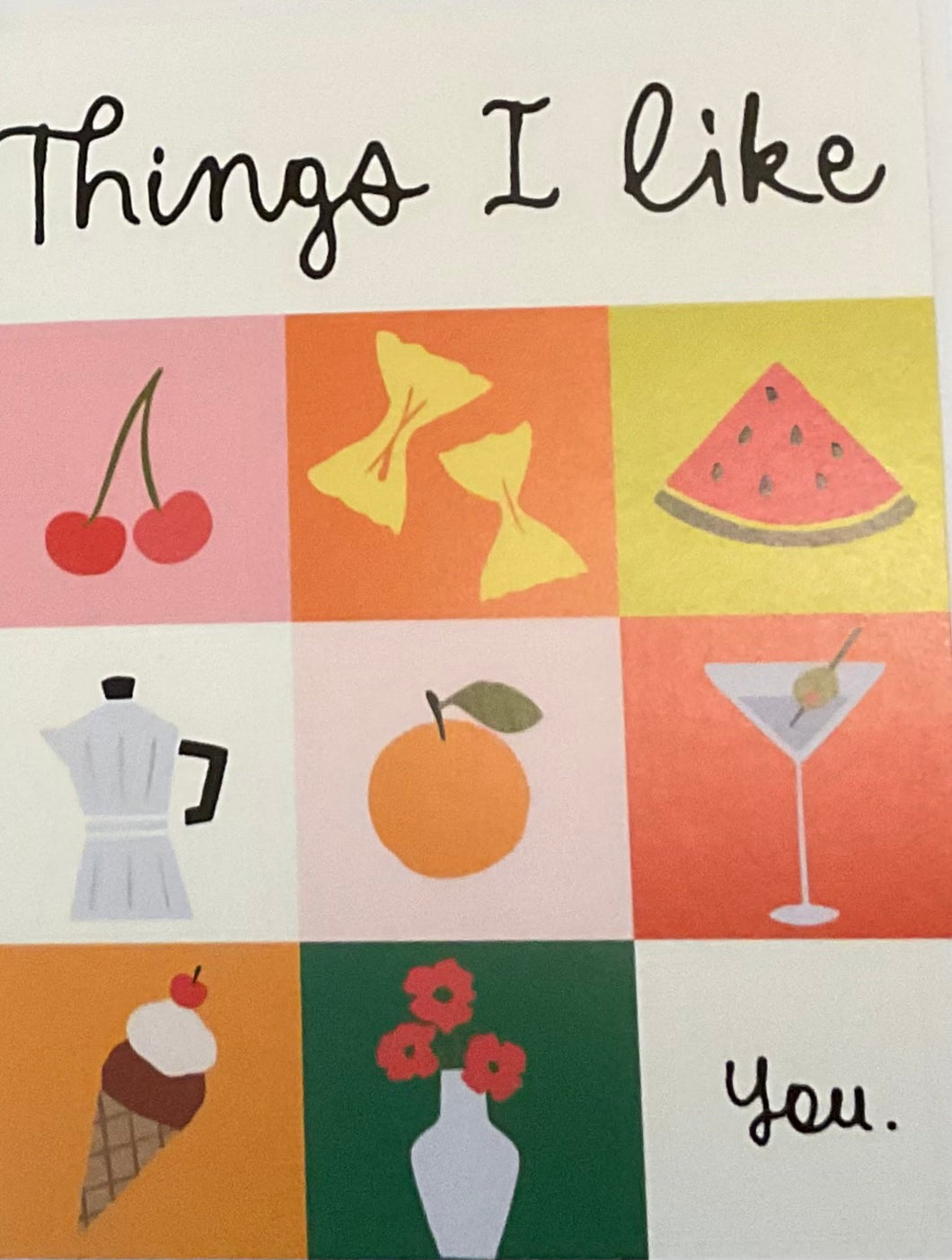 Things I Like Card by Bon Femmes