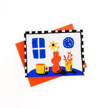 Primary still life - blank greeting card by Gab Art & Design