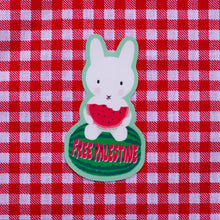 Clem the Bun says "Free Palestine!" Sticker by Clem & Co.