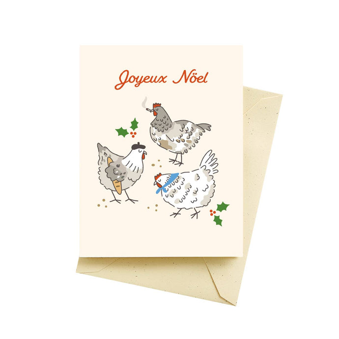 French Hens Holiday Card by Seltzer Goods