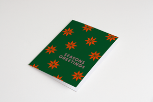 Seasons Greetings Pattern Greeting Card by Bon Femmes