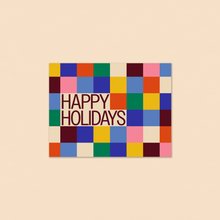 Happy holidays color block - greeting card by Gab Art & Design