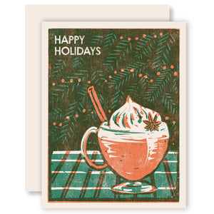 Happy Holidays (Eggnog) Christmas Card by Heartell Press
