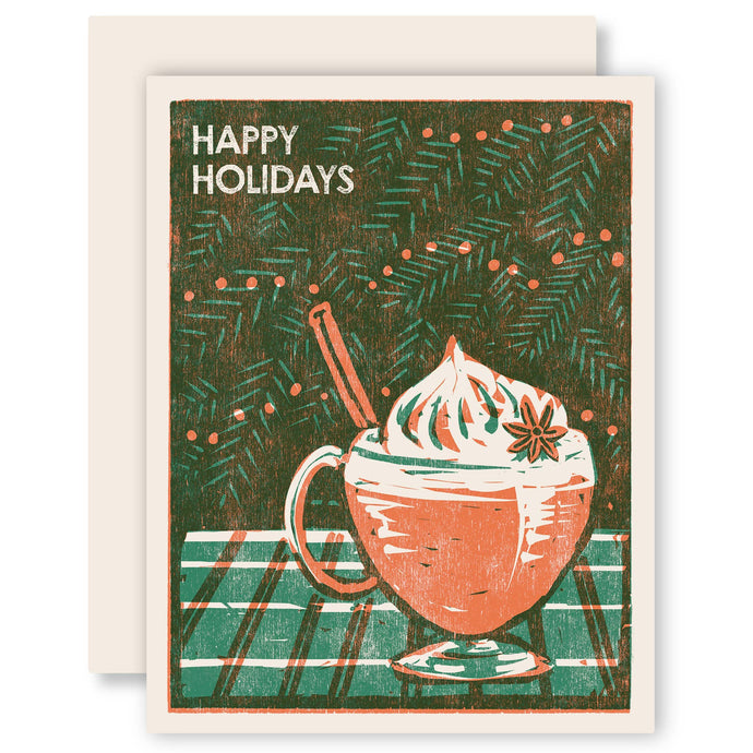 Happy Holidays (Eggnog) Christmas Card by Heartell Press