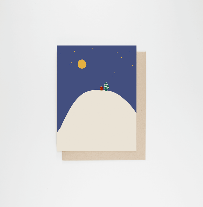 Winter Moon Greeting Card by People I've Loved