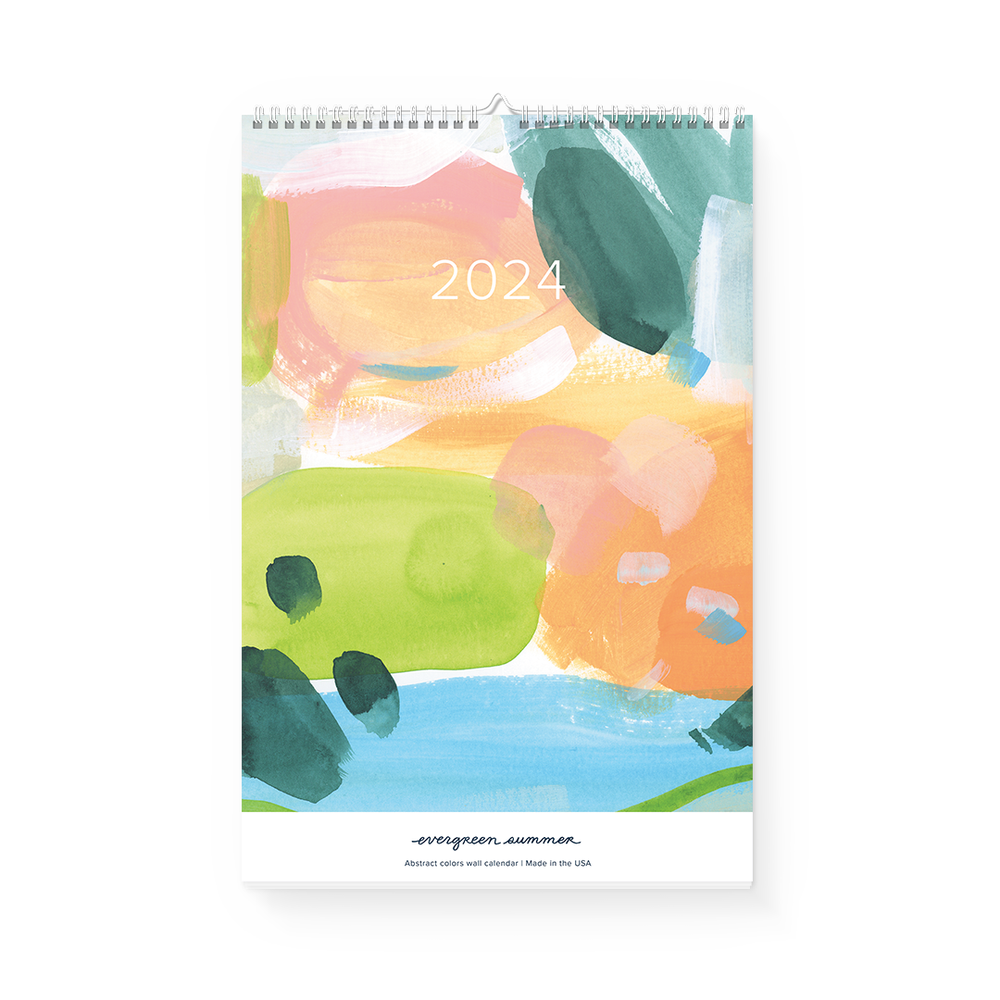 2024 Abstract Colors Wall Calendar by Evergreen Summer