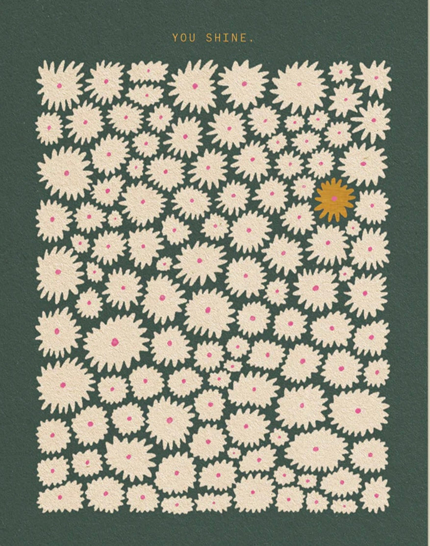 Green Daisies Card by Someday Studio