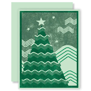 Rickrack Tree Letterpress Card - boxed set of six  - by Heartell Press