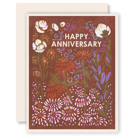Happy Anniversary Letterpress Printed Card by Heartell Press