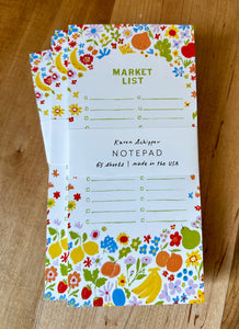 Market Party Notepad by Karen Schipper