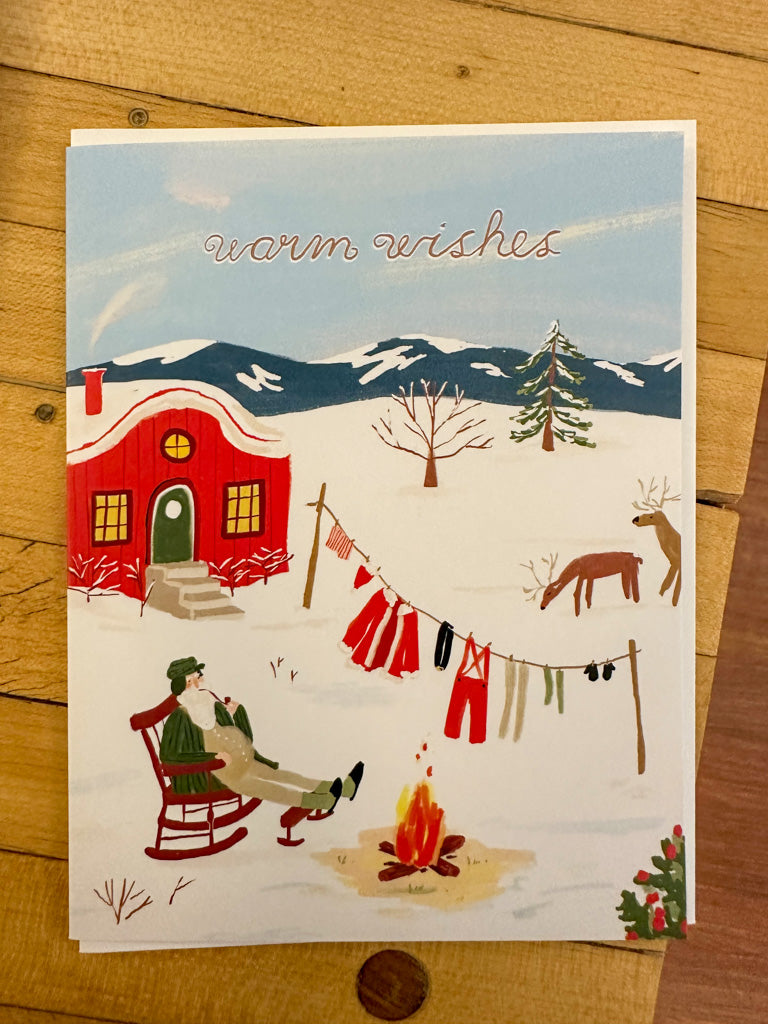 Warm Wishes Christmas Greeting Card by Karen Schipper