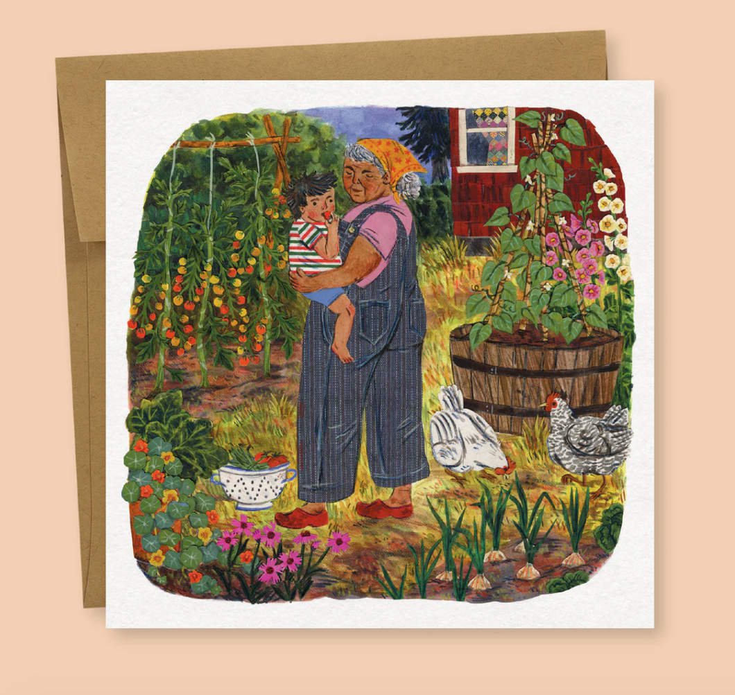 Vegetable Garden Greeting Card by Phoebe Wahl