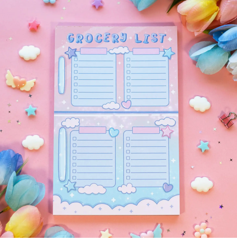 Grocery List Planner Pad by Unicorn Eclipse
