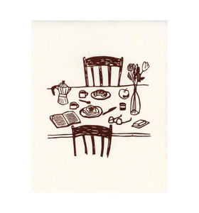 Slow Breakfast Mornings Limited Edition Linocut from Bert and Roxy