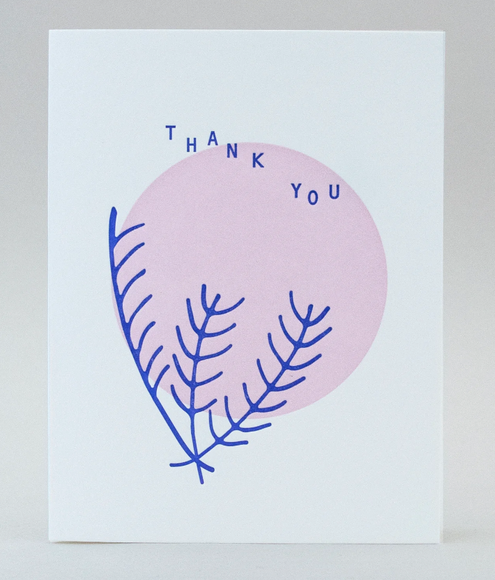 Blue Pine TY Card - by Meshwork Press