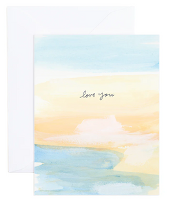 Coli Beach Sunset Love & Friendship Greeting Card by Evergreen Summer