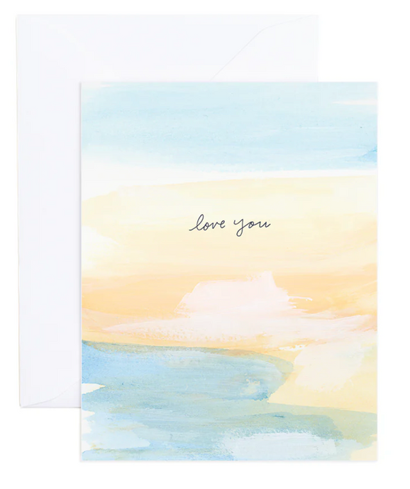 Coli Beach Sunset Love & Friendship Greeting Card by Evergreen Summer