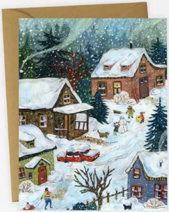 Snow Day Greeting Card by Phoebe Wahl