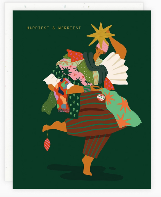 Merriest Tree - Greeting Card by Someday Studio