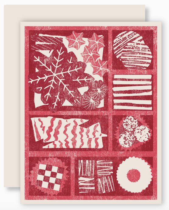Christmas Cookie Box Letterpress Card -Boxed Set of 6 by Heartell Press