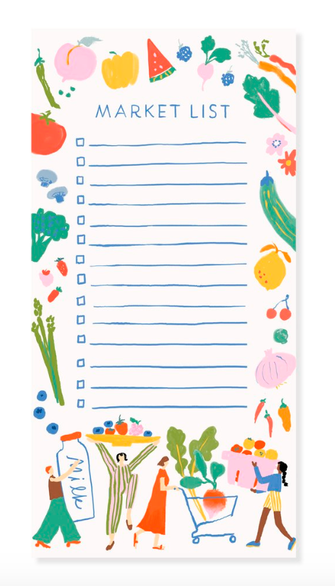 Fruit Market Party Notepad by Karen Schipper