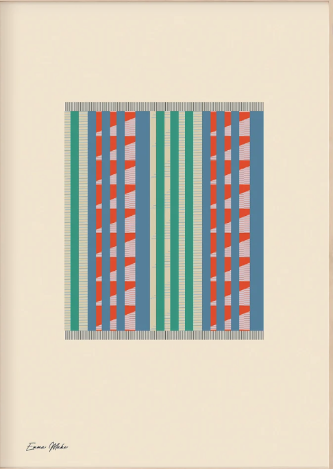 Bauhaus Print Striped by Emma Make