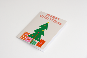 Merry Christmas Tree Greeting Card by Bon Femmes