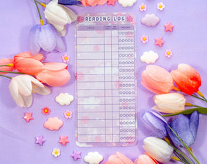 Pastel Academia Reading Log Bookmark by Unicorn Eclipse