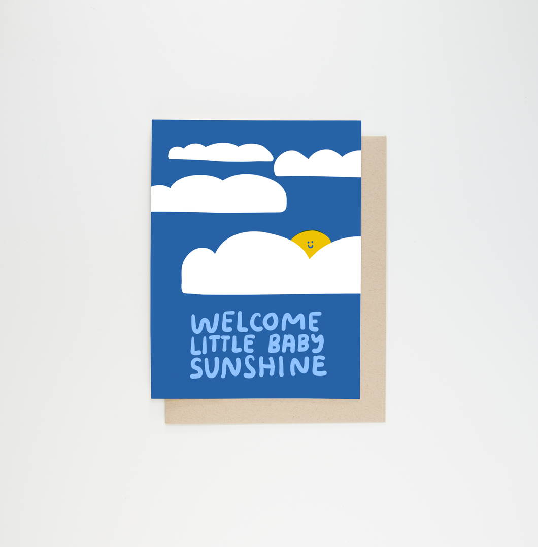 Welcome Baby Sunshine Card Greeting Card by People I've Loved
